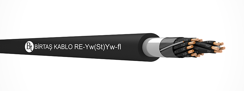 RE-Yw(St)Yw-fl    90°C  /  500 V Cu/PVC/OSCR/PVC/MC